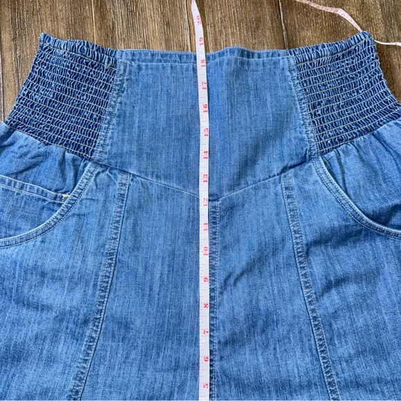 We The Free Lunan Pull On Harem Jeans size small Crop baggy medium blue - Picture 5 of 12